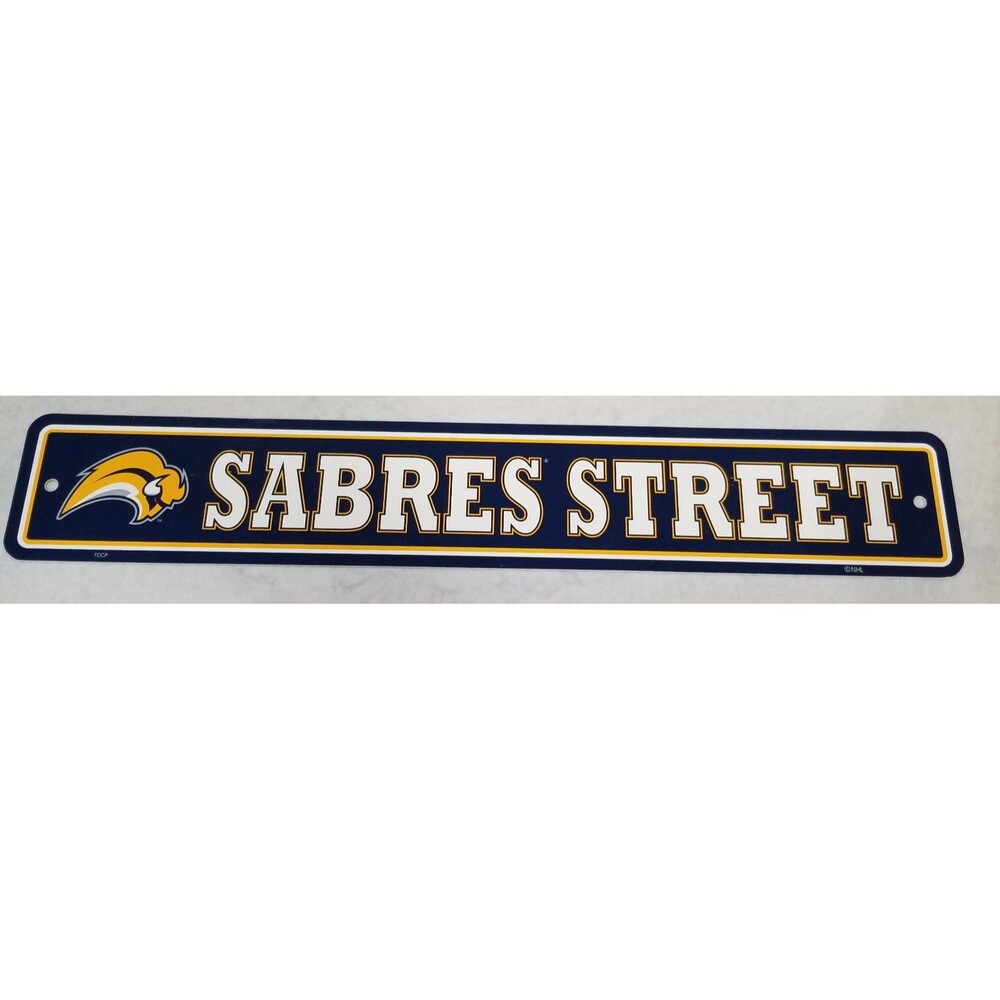Buffalo Sabres plastic Sabres Street sign vintage